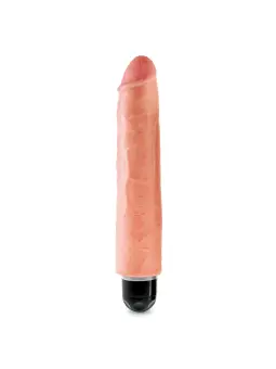 VIBRADOR REALÍSTICO KING COCK VIBRATING STIFFY 10” BRANCO