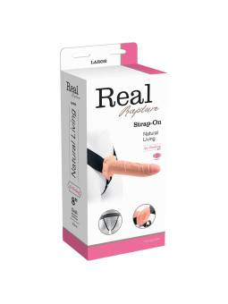 STRAP-ON OCO COM VIBRAÇÃO REAL RAPTURE AIR FEELING 8" BRANCO