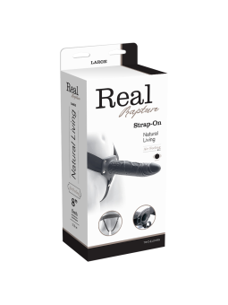 STRAP-ON OCO COM VIBRAÇÃO REAL RAPTURE AIR FEELING 8" PRETO
