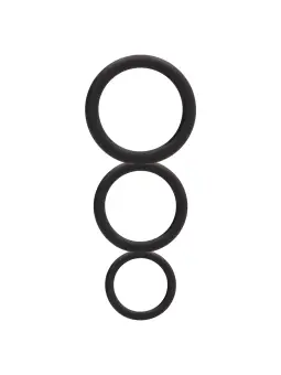 CONJUNTO DE ANÉIS PARA O PÉNIS ROUND COCK RINGS SET PRETOS