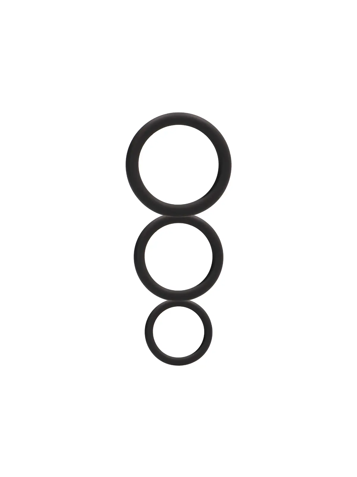CONJUNTO DE ANÉIS PARA O PÉNIS ROUND COCK RINGS SET PRETOS
