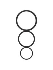 CONJUNTO DE ANÉIS PARA O PÉNIS FLAT COCK RINGS SET PRETOS