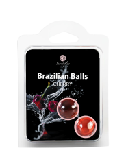 BOLAS LUBRIFICANTES BEIJÁVEIS BRAZILIAN BALLS SABOR A CEREJA 2 x 4GR