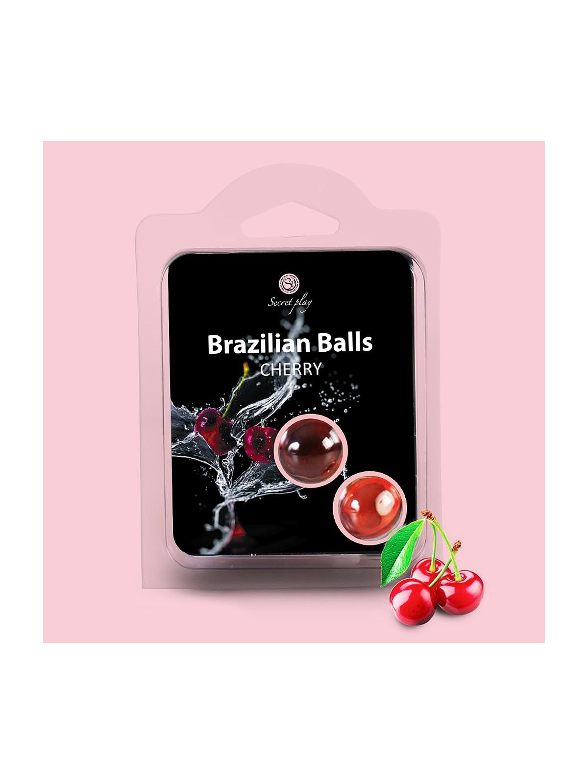 BOLAS LUBRIFICANTES BEIJÁVEIS BRAZILIAN BALLS SABOR A CEREJA 2 x 4GR