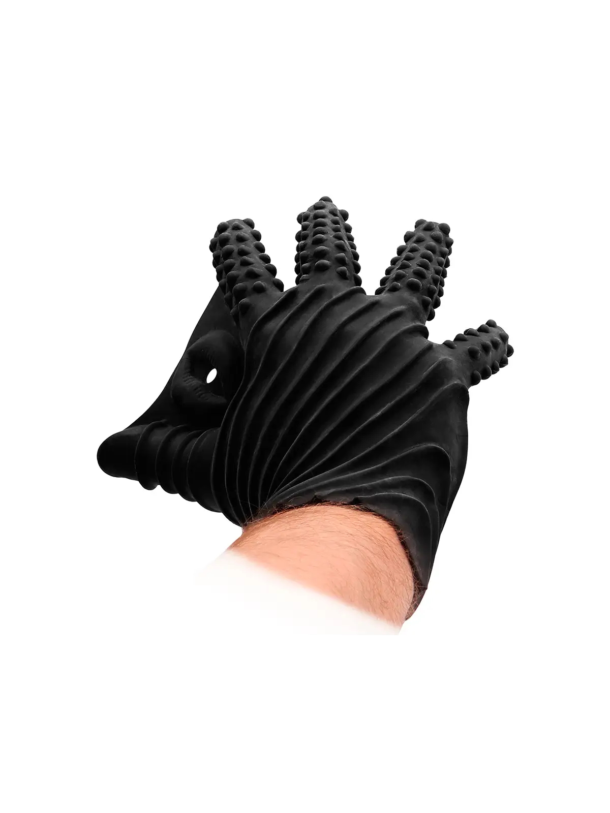 LUVA ESTIMULANTE DE SILICONE FIST IT PRETA