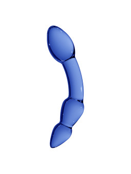 DILDO EM VIDRO SUPERIOR CHRYSTALINO AZUL