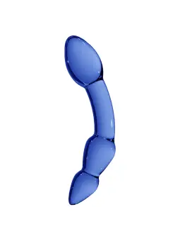 DILDO EM VIDRO SUPERIOR CHRYSTALINO AZUL