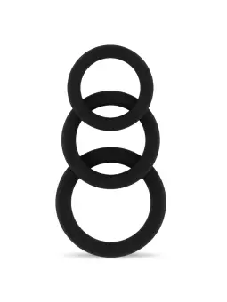 CONJUNTO DE ANÉIS PARA O PÉNIS SONO Nº25 COCKRING SET PRETO