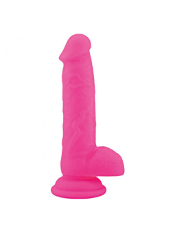 DILDO EM SILICONE REAL SAFE ROD LARGE ROSA
