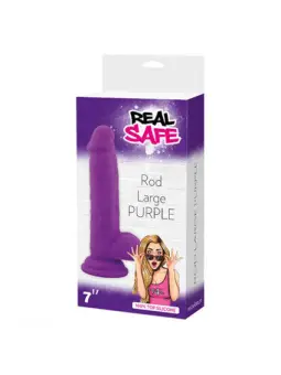 DILDO EM SILICONE REAL SAFE ROD LARGE ROXO