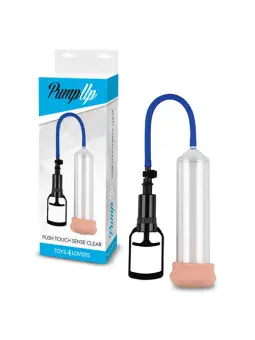 BOMBA PARA O PÉNIS COM MASTURBADOR PUSH TOUCH SENSE TRANSPARENTE