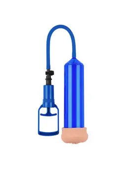 BOMBA PARA O PÉNIS COM MASTURBADOR PUSH TOUCH SENSE AZUL