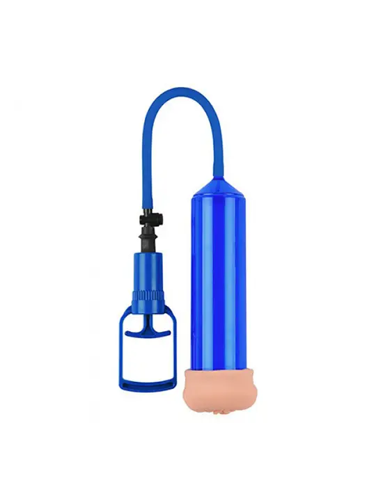 BOMBA PARA O PÉNIS COM MASTURBADOR PUSH TOUCH SENSE AZUL