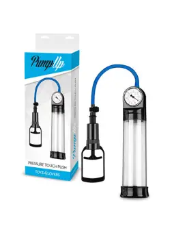 BOMBA PARA O PÉNIS COM MEDIDOR PRESSURE TOUCH PUSH TRANSPARENTE