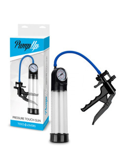 BOMBA PARA O PÉNIS COM MEDIDOR PRESSURE TOUCH GUN TRANSPARENTE