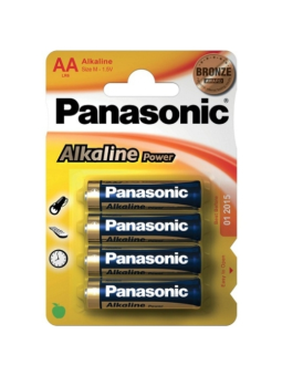 4 PILHAS AA ALCALINAS PANASONIC
