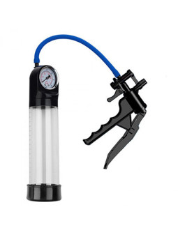 BOMBA PARA O PÉNIS COM MEDIDOR PRESSURE TOUCH GUN TRANSPARENTE