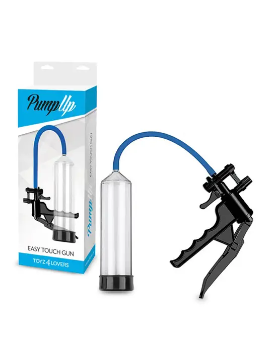 BOMBA PARA O PÉNIS COM PUNHO EASY TOUCH GUN TRANSPARENTE