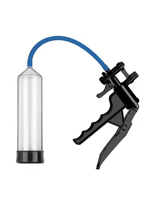 BOMBA PARA O PÉNIS COM PUNHO EASY TOUCH GUN TRANSPARENTE