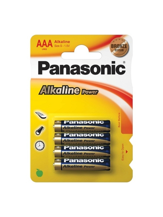 4 PILHAS AAA ALCALINAS PANASONIC