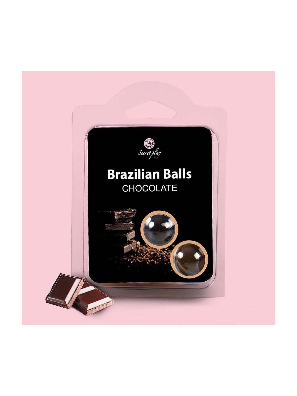 BOLAS LUBRIFICANTES BEIJÁVEIS BRAZILIAN BALLS SABOR A CHOCOLATE 2 x 4GR