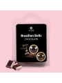 BOLAS LUBRIFICANTES BEIJÁVEIS BRAZILIAN BALLS SABOR A CHOCOLATE 2 x 4GR