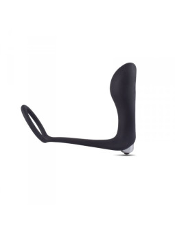 PLUG ANAL VIBRATÓRIO COM ANEL P-RING DARK SIDE PRETO