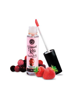 LIP GLOSS DE PASTILHA DE MORANGO VIBRANT KISS 6GR