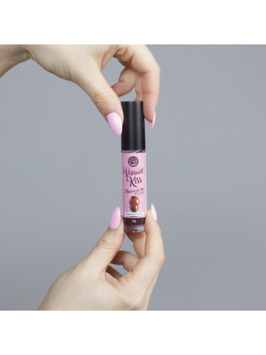 LIP GLOSS DE PASTILHA DE MORANGO VIBRANT KISS 6GR