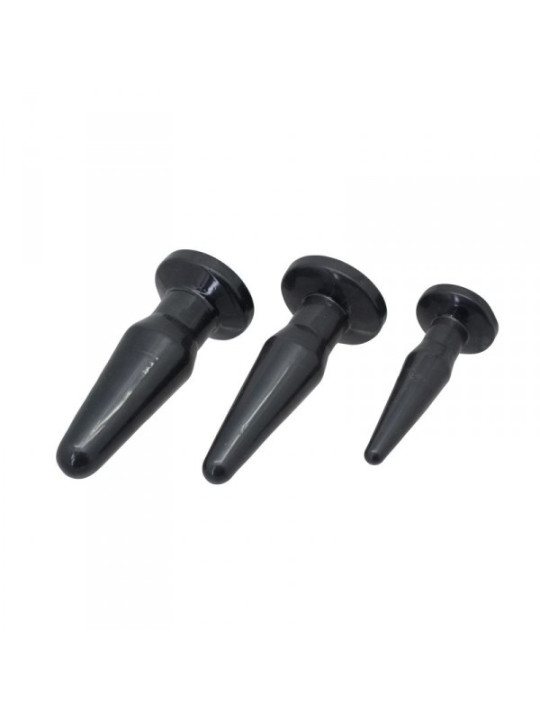 CONJUNTO DE 3 PLUGS ANAIS TIMELESS ANAL PLUGS PRETOS