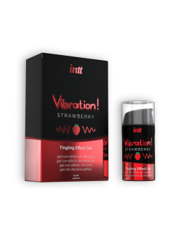 GEL COM VIBRAÇÃO VIBRATION MORANGO INTT 15ML