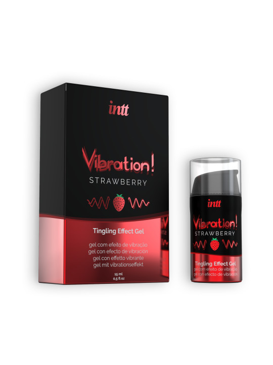 GEL COM VIBRAÇÃO VIBRATION MORANGO INTT 15ML