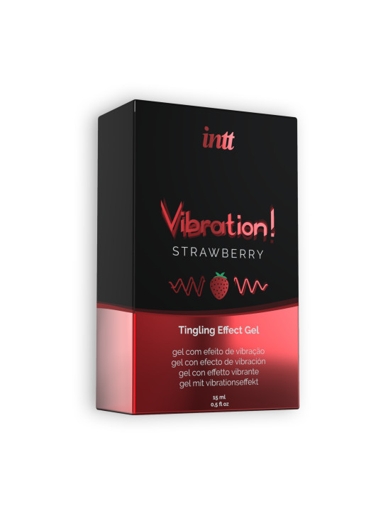 GEL COM VIBRAÇÃO VIBRATION MORANGO INTT 15ML