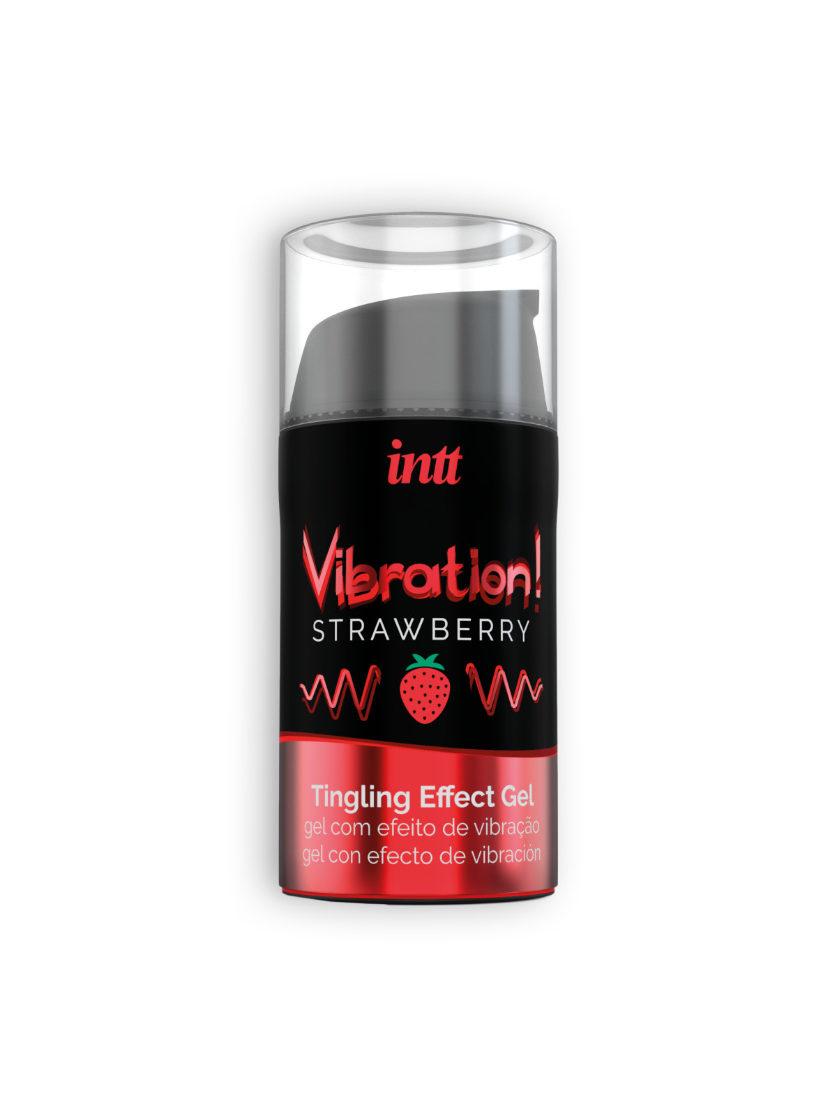 GEL COM VIBRAÇÃO VIBRATION MORANGO INTT 15ML