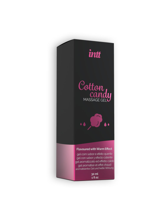 GEL DE MASSAGEM COM SABOR A ALGODÃO DOCE INTT 30ML