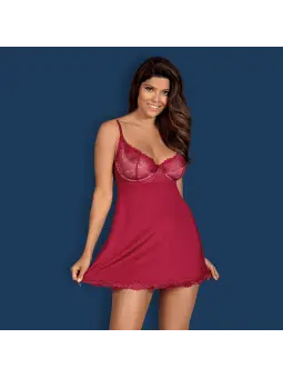 CAMISA DE NOITE E TANGA ROSALYNE OBSESSIVE BORDÔ