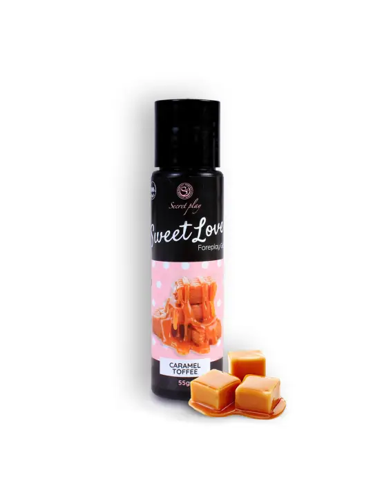 GEL LUBRIFICANTE COM SABOR A CARAMELO DE NATA SWEET LOVE SECRET PLAY 55ML