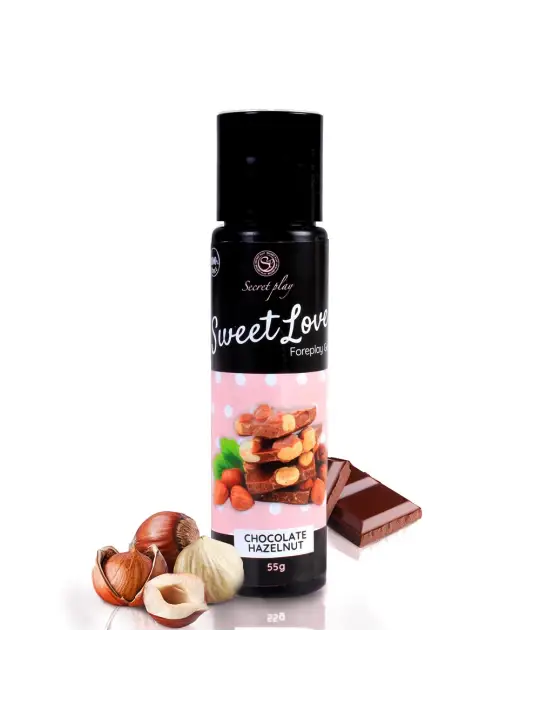 GEL LUBRIFICANTE COM SABOR A CHOCOLATE E AVELÃS SWEET LOVE SECRET PLAY 60ML