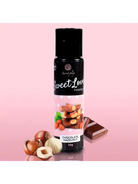 GEL LUBRIFICANTE COM SABOR A CHOCOLATE E AVELÃS SWEET LOVE SECRET PLAY 60ML