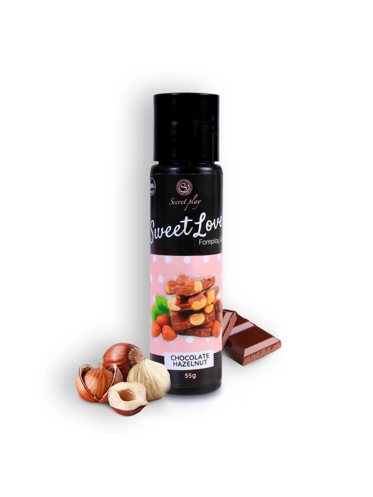 GEL LUBRIFICANTE COM SABOR A CHOCOLATE E AVELÃS SWEET LOVE SECRET PLAY 60ML