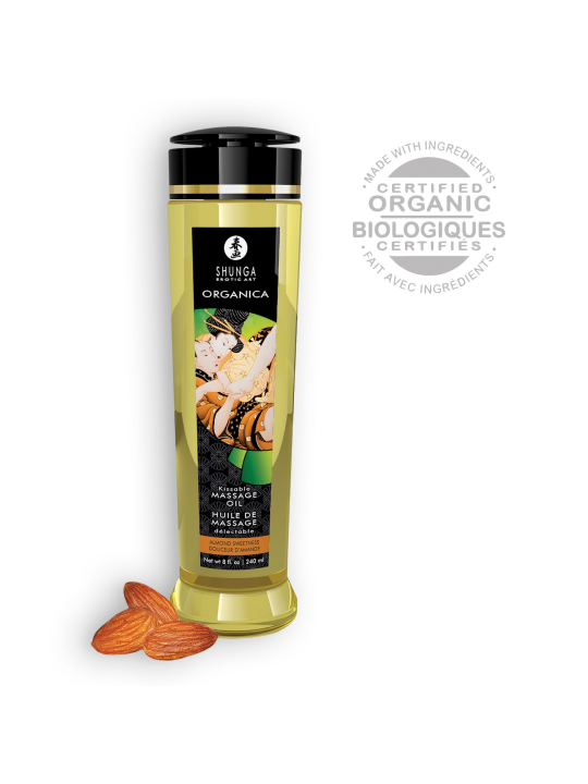 ÓLEO DE MASSAGEM BEIJÁVEL SHUNGA ORGANICA AMÊNDOA DOCE 240ML
