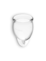 CONJUNTO DE 2 COPOS MENSTRUAIS FEEL CONFIDENT SATISFYER TRANSPARENTE