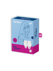 CONJUNTO DE 2 COPOS MENSTRUAIS FEEL CONFIDENT SATISFYER TRANSPARENTE