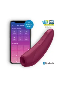 ESTIMULADOR CURVY 1+ COM APP SATISFYER VERMELHO ROSADO