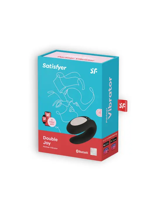 VIBRADOR DOUBLE JOY COM APP SATISFYER PRETO