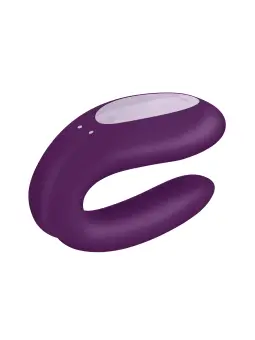 VIBRADOR DOUBLE JOY COM APP SATISFYER ROXO