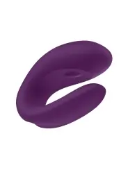 VIBRADOR DOUBLE JOY COM APP SATISFYER ROXO