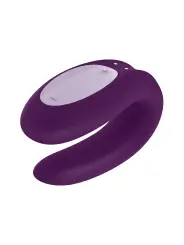 VIBRADOR DOUBLE JOY COM APP SATISFYER ROXO