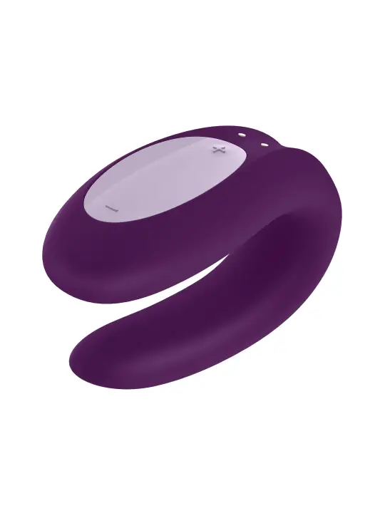 VIBRADOR DOUBLE JOY COM APP SATISFYER ROXO