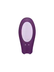 VIBRADOR DOUBLE JOY COM APP SATISFYER ROXO